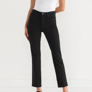 Ricki’s Hi Rise 18/20 Black Bootcut/Straight Leg Stretch Denim Jean
